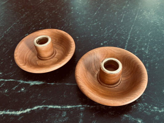 Set of Two Cherry Candle Holders
