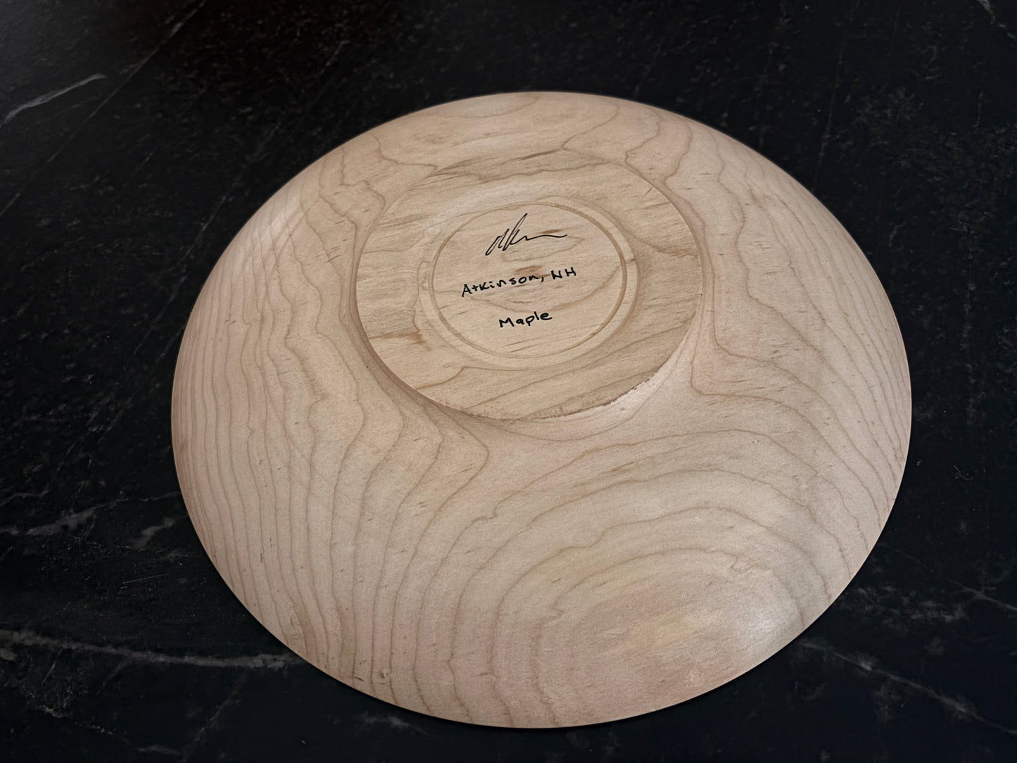 12.5" Broad Rim Maple Bowl