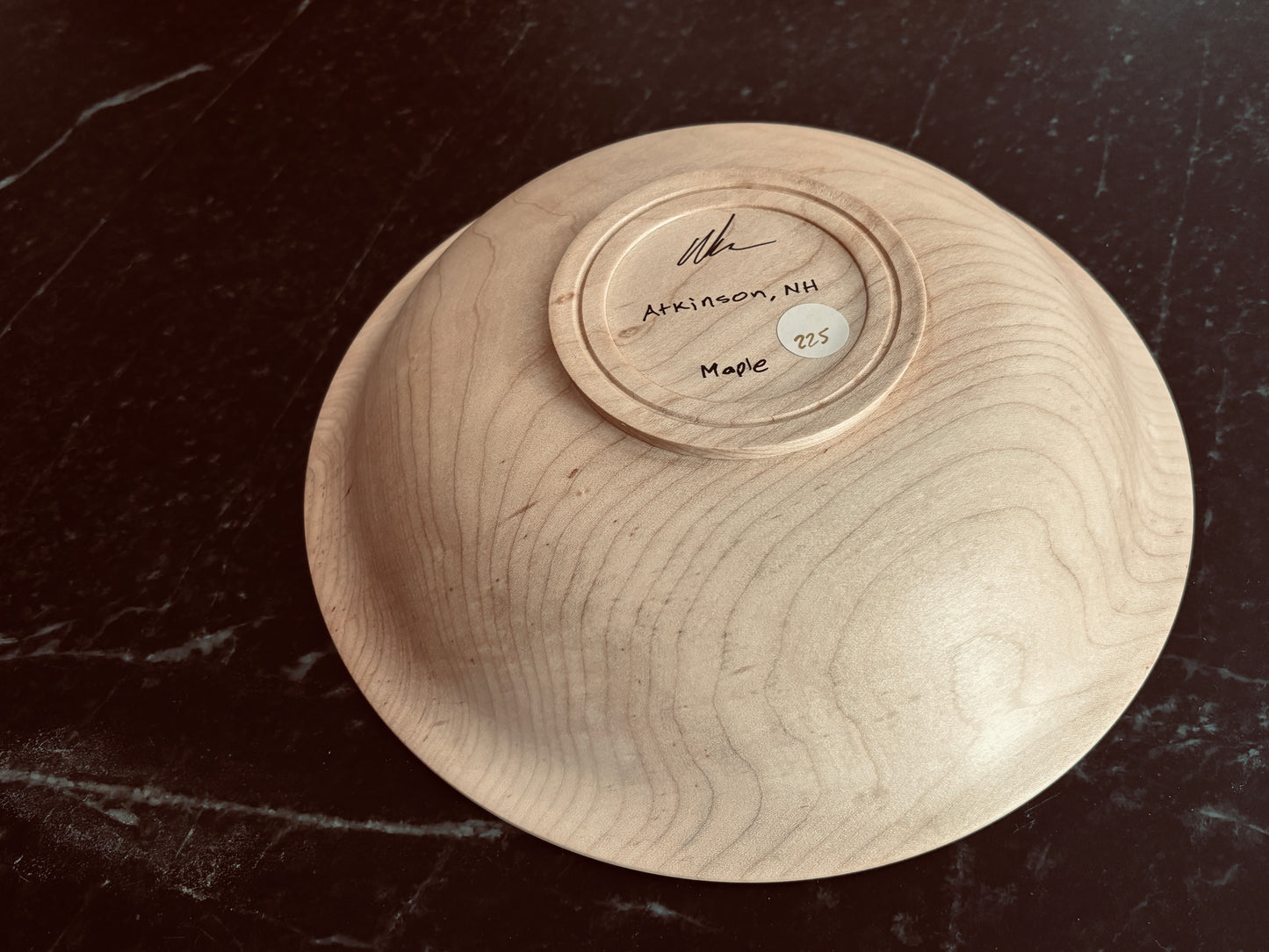 11" Broad Rim Maple Bowl