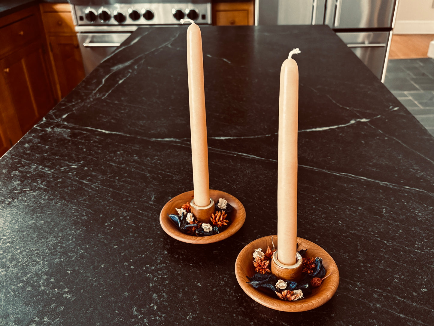 Set of Two Cherry Candle Holders