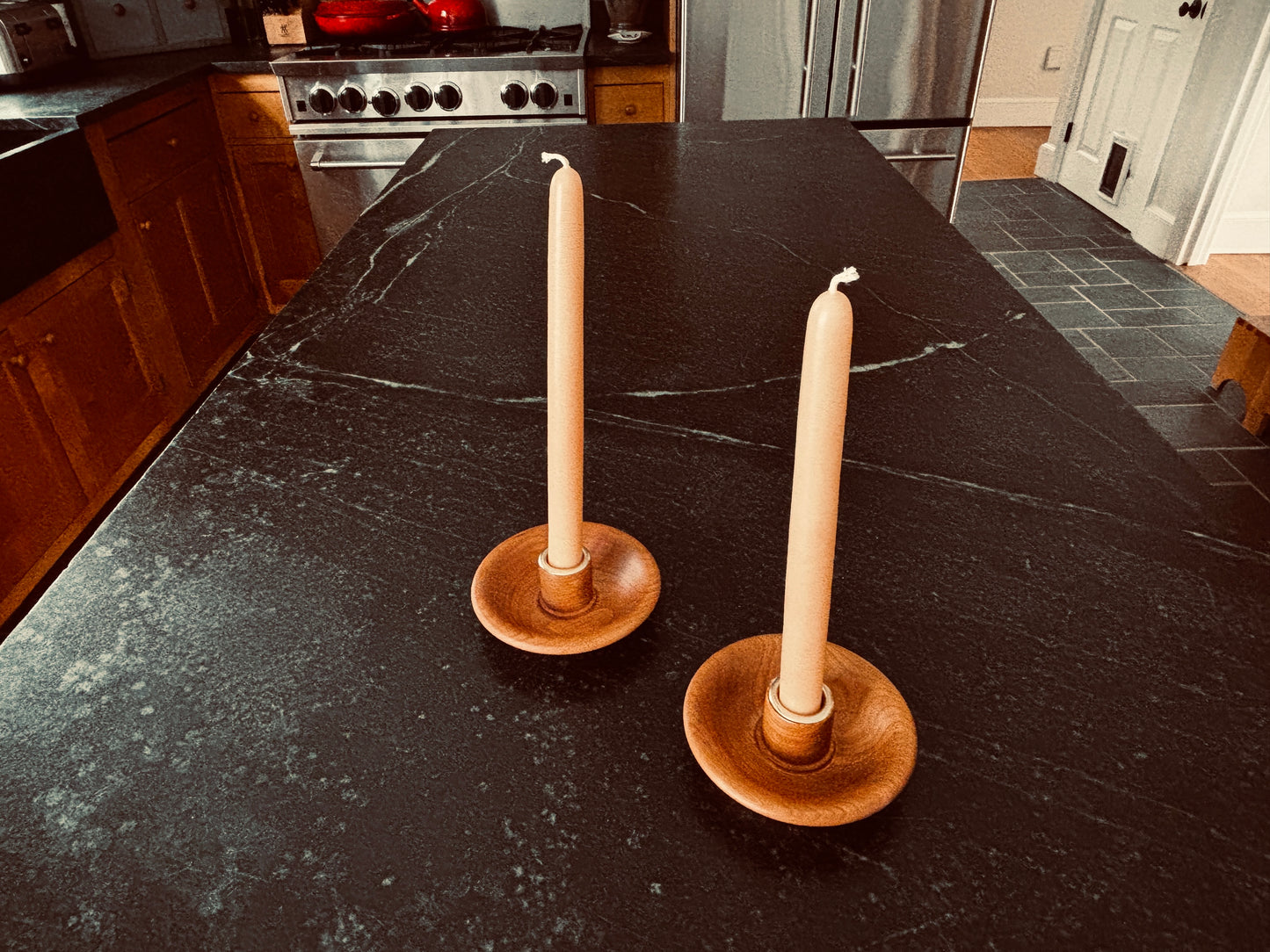 Set of Two Cherry Candle Holders