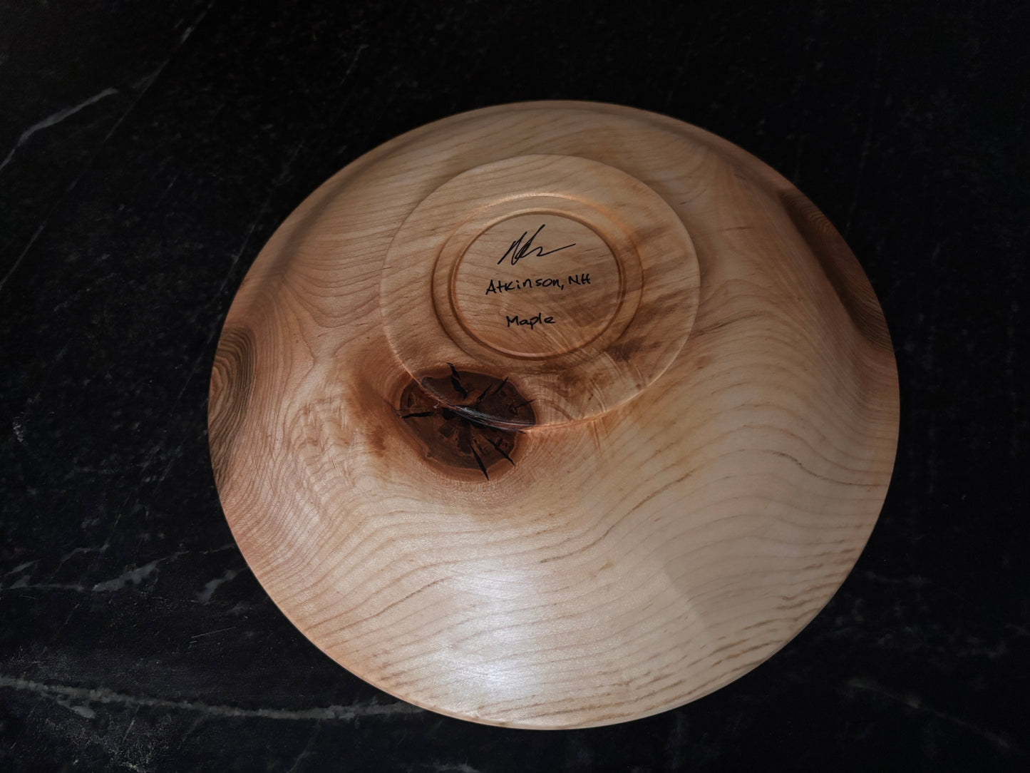12" Broad Rim Maple and Resin Bowl