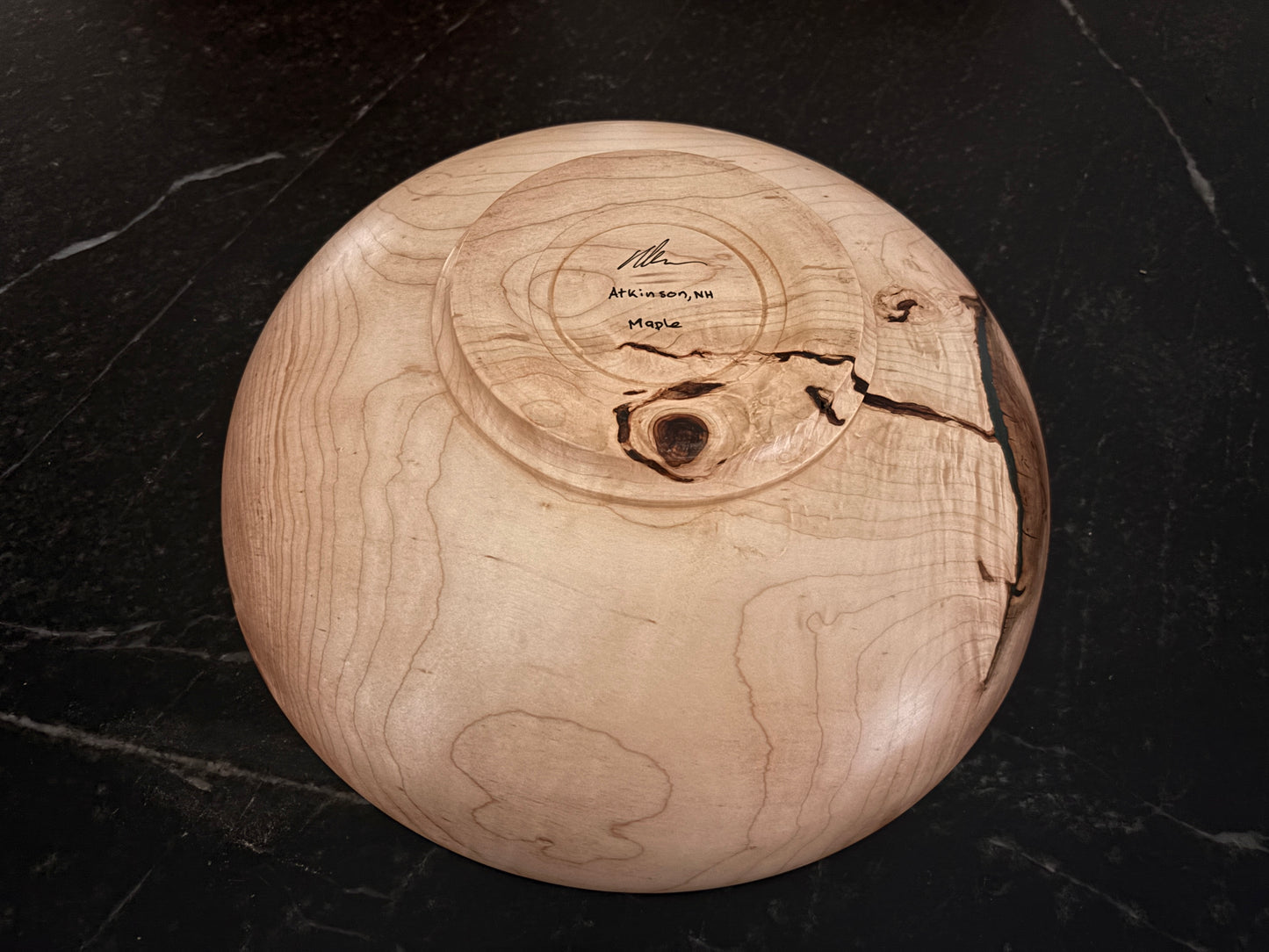 14" Maple and Resin Bowl