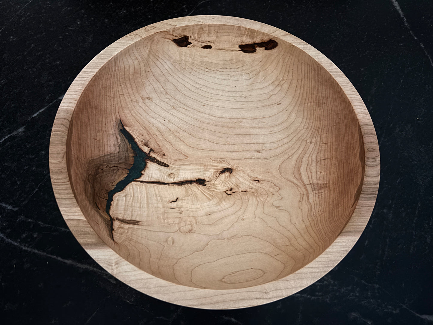 14" Maple and Resin Bowl
