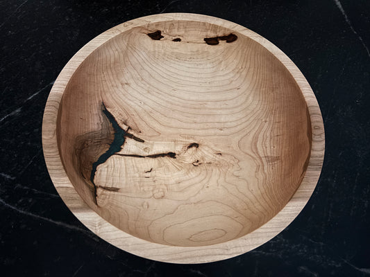 14" Maple and Resin Bowl