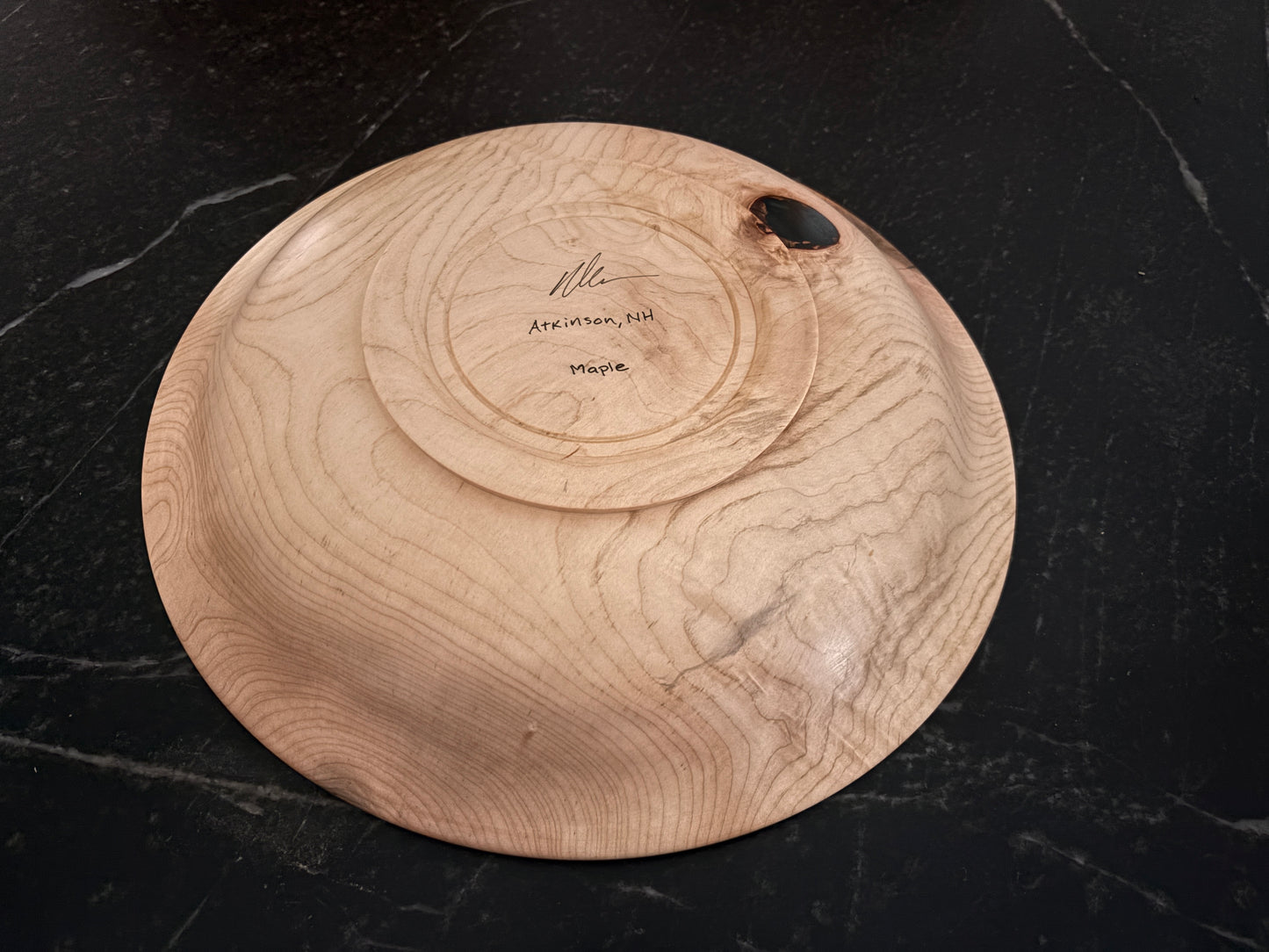 15" Maple and Resin Bowl