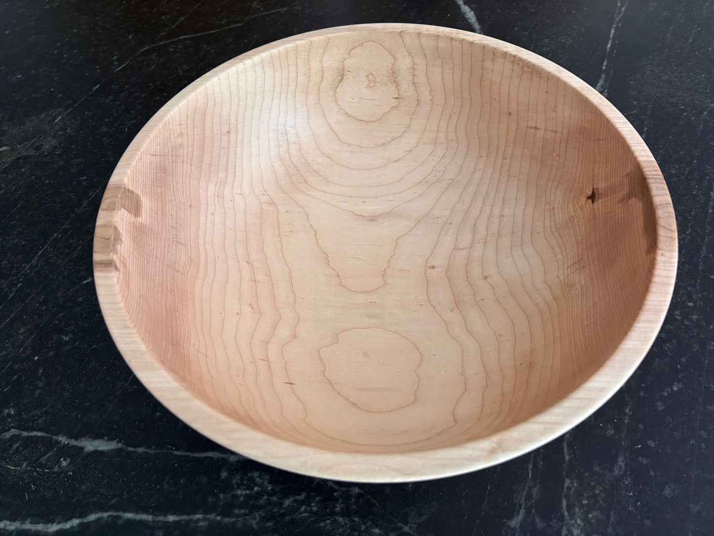 Large Handmade Wood Salad Bowl - New Hampshire Maple