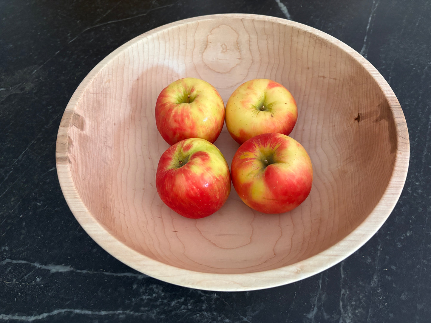 Large Handmade Wood Salad Bowl - New Hampshire Maple