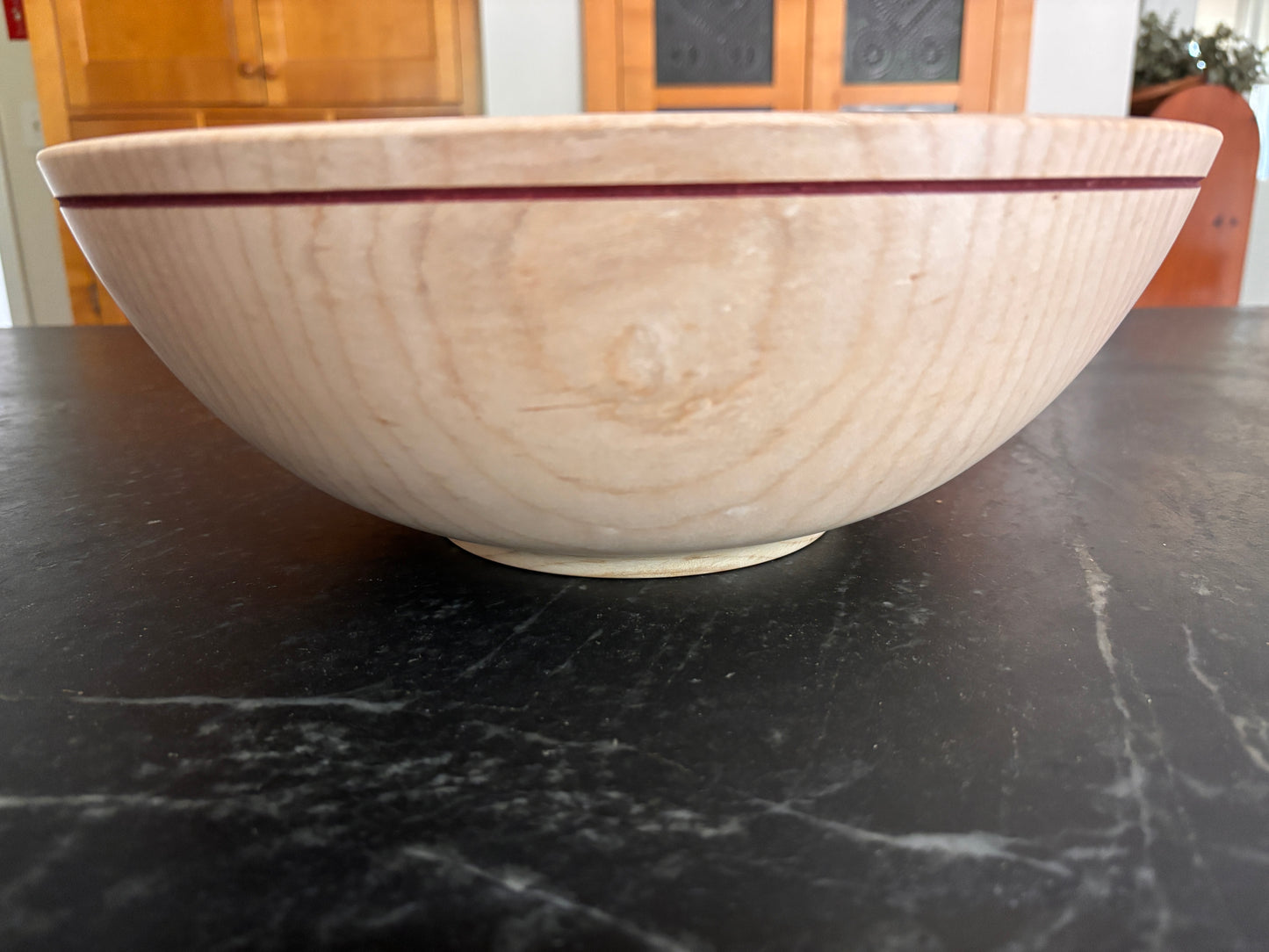 Large Handmade Wood Salad Bowl - New Hampshire Maple