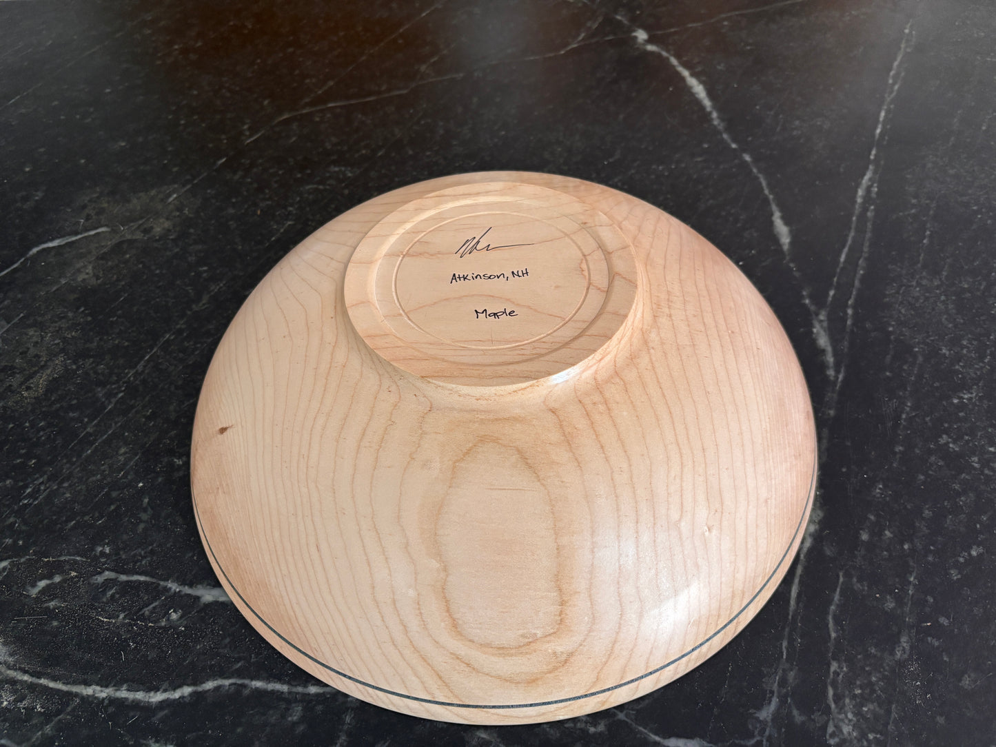 Handmade Wood Salad Bowl - New Hampshire Maple